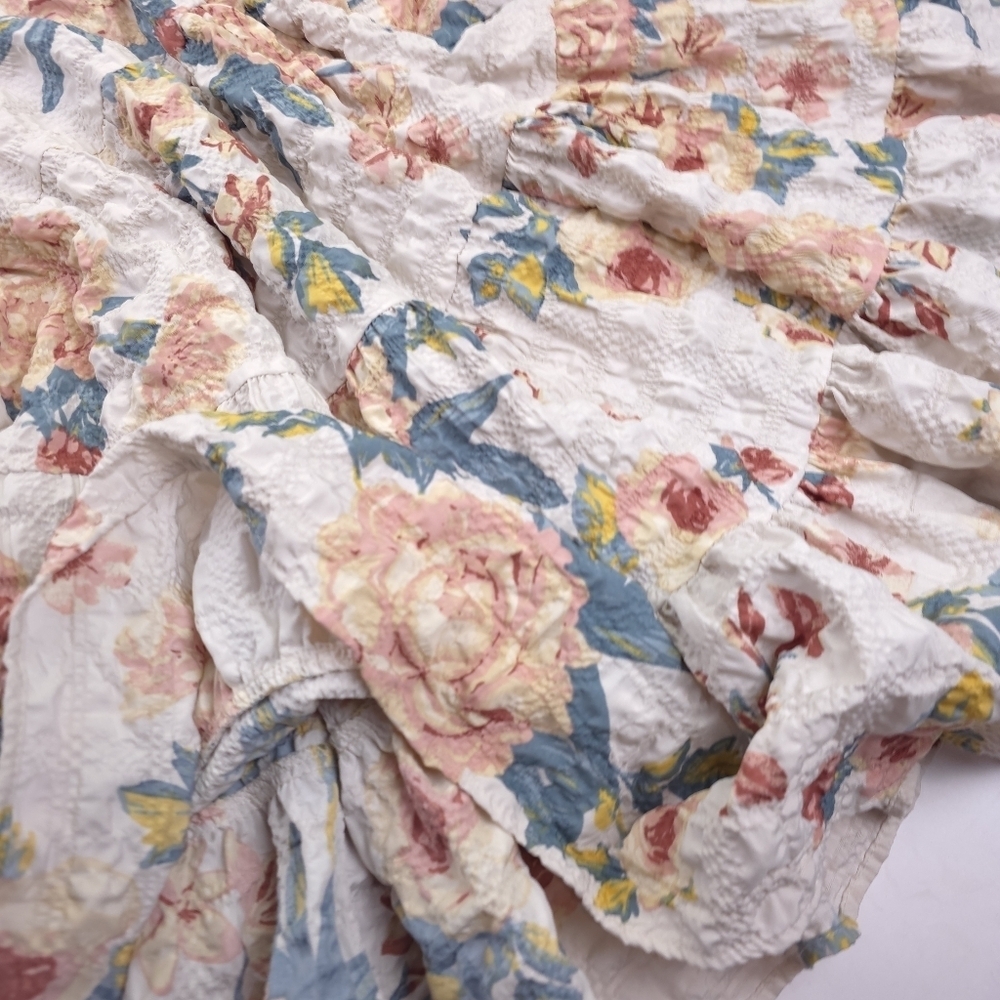 New Zara Floral Dress in Pastel Grey and Pink Sz S - Picture 6 of 14
